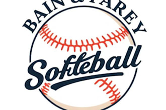 design  modern softball logo in short time