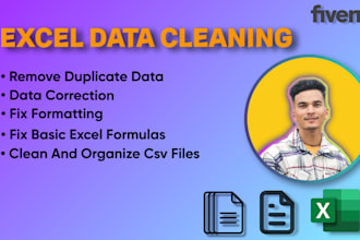 do excel data cleaning and fix formulas