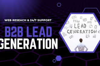do b2b lead generation and web research