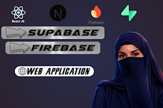 develop app with reactjs nextjs firebase and supabase