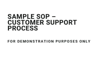 create a professional sop or business process document