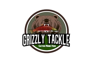 design attractive grizzly tackle logo for fishermen