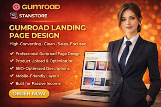 design gumroad landing page digital products design gumroad sales page seo