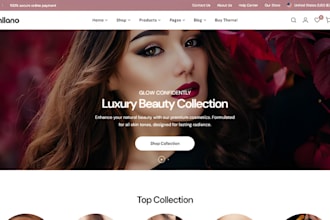 design beauty, skincare shopify store beauty store skincare website beauty store