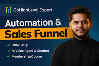 build gohighlevel landing pages, funnels and automation