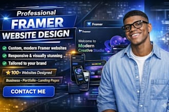 design framer website, with performance optimization, minimalist design