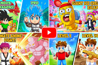 design roblox thumbnail or anime thumbnail for youtube