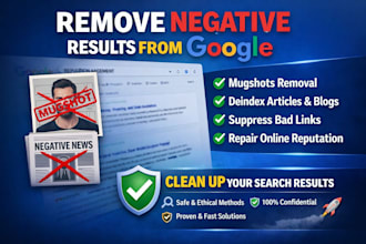 remove mugshot deindex negative link remove bad google searches news blogs links