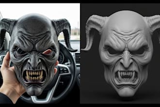 design 3d print paint and ship 3d custom mask anime helmet 3d printable masks
