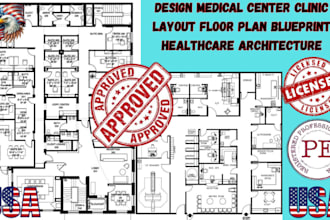 design medical center clinic layout floor plan blueprint healthcare architecture