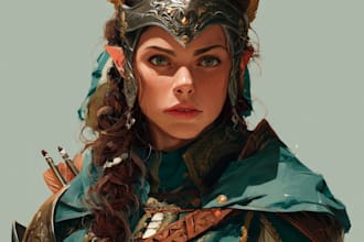 create fantasy character portrait art