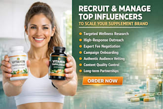 recruit targeted vitamin and wellness influencers to boost your supplement sales