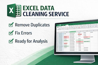 clean and organize excel or CSV data in 24h delivery