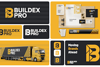 do business logo design and branding kit with brand identity guide