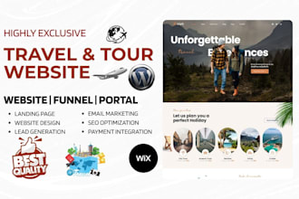 generate travel leads build automated tour agency website travel landing page