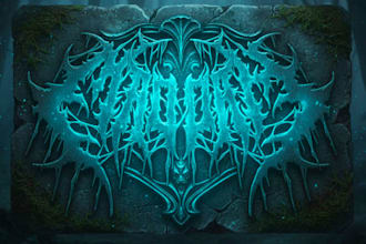 design death metal, black metal, and brutal death metal logo