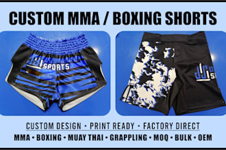 design fight shorts and oem manufacturing support