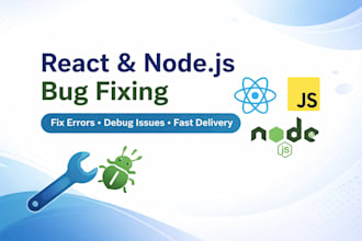 fix bugs in react or node js application
