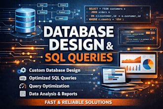 professionally design database and write sql queries