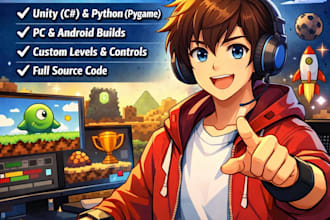 create a custom 2d game in unity or python