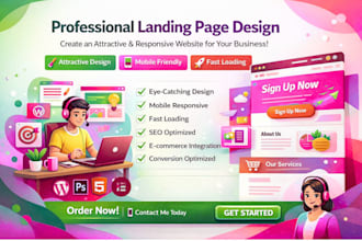 create professional landing page and squeeze page