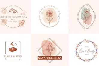 do wonderful floral, garden, botanical, flower shop, female, pink logo 12 hour