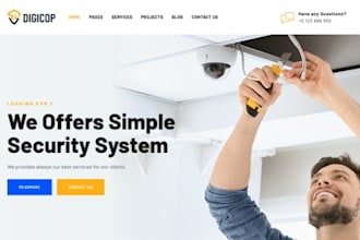 design wix cctv installation site video surveillance camera installation website