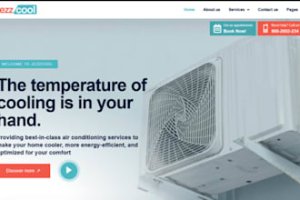 design wix hvac installation website ac repair website furnace repair website