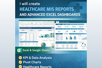 create healthcare mis reports and advanced excel dashboards