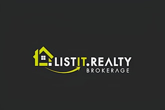create modern real estate logo design for realtor, brokerage and property brand