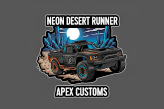 design custom racing theme design for brand or merchandise