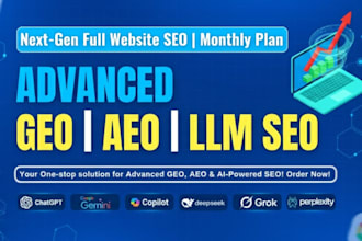 do monthly aeo, GEO, llm, and ai SEO for any website