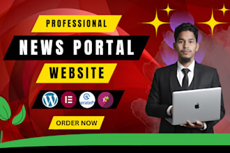 develop a professional news portal website