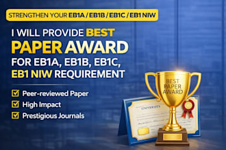 write and publish best paper award for eb1a, eb1b, eb1c, eb1 niw requirement
