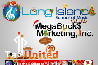 make your season logo/banner/header in a Halloween, Easter, Valentines Christmas new year thanksgiving, summer or any season/holiday