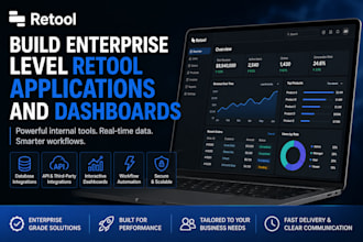build enterprise level retool applications and dashboards