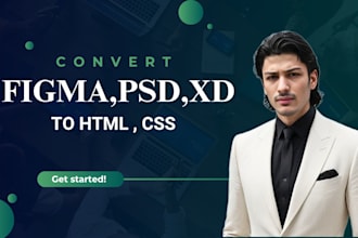 convert figma to HTML CSS, figma to react, psd to HTML