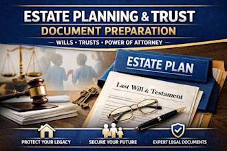 prepare irrevocable trust ilit estate planning trust poa will asset document