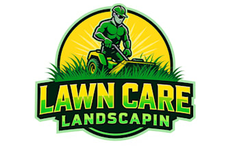 design awesome lawn service logo with free source file