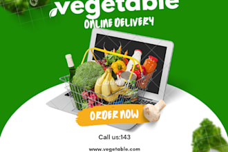 design a professional  food delivery poster