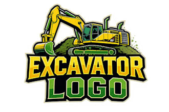 design a professional excavator or construction logo