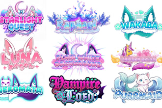 custom streamer vtuber twitch logo design