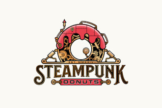design elegant beer and donuts shop business logo