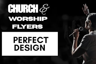 design a modern church flyer or worship service poster