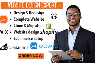 migrate redesign clone wix shopify squarespace ecwid godaddy bigcommerce website