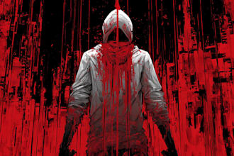 design an bloody horror illustration