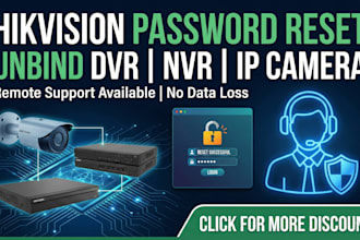 fix hikvision password reset or unbind cctv nvr dvr  dahua, uniview