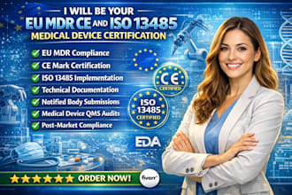 provide eu mdr ce and iso 13485 mediacal  device certification