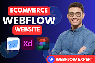 design modern ecommerce webflow website, webflow expert