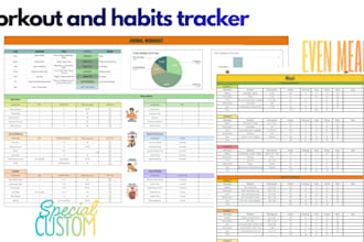 create a custom printable workout habit tracker